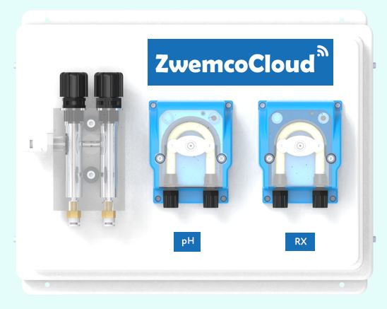 Zwemco Wifi Pool twin met flow switch, 1 temp sonde en 2 extra stekkers zonder level switches  voor zwembad tot 150m³ (Speedy+)