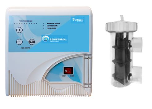 Zoutelectrolyse Low salt zonder pH of RX regeling en zonder accesoires - 15g/h-Zwembad tot 50 m³
