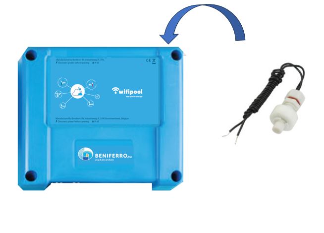 Extra niveaumeting voor zwembad op CONNECT PRO meet- en controledoos 